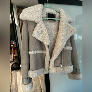 All saints shearling jacket - Size Large